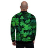 St. Patrick's Day Shamrock Clover Print Men's Bomber Jacket-grizzshop