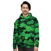 St. Patrick's Day Shamrock Clover Print Men's Hoodie-grizzshop