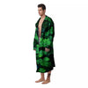 St. Patrick's Day Shamrock Clover Print Men's Robe-grizzshop