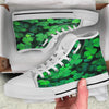 St. Patrick's Day Shamrock Clover Print White High Top Shoes-grizzshop