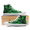 St. Patrick's Day Shamrock Clover Print White High Top Shoes-grizzshop