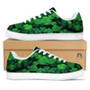 St. Patrick's Day Shamrock Clover Print White Low Top Sneakers-grizzshop