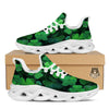 St. Patrick's Day Shamrock Clover Print White Running Shoes-grizzshop