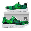 St. Patrick's Day Shamrock Clover Print White Sneaker-grizzshop