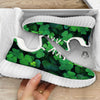 St. Patrick's Day Shamrock Clover Print White Walking Shoes-grizzshop