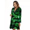 St. Patrick's Day Shamrock Clover Print Women's Robe-grizzshop