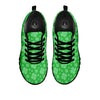 St. Patrick's Day Shamrock Leaf Print Pattern Black Sneaker-grizzshop