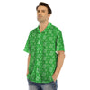 St. Patrick's Day Shamrock Leaf Print Pattern Men's Hawaiian Shirt-grizzshop