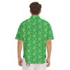 St. Patrick's Day Shamrock Leaf Print Pattern Men's Short Sleeve Shirts-grizzshop