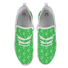 St. Patrick's Day Shamrock Leaf Print Pattern White Athletic Shoes-grizzshop