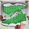 St. Patrick's Day Shamrock Leaf Print Pattern White Basketball Shoes-grizzshop