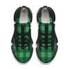 St. Patrick's Day Shamrock Plaid Print Pattern Black Gym Shoes-grizzshop