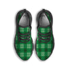 St. Patrick's Day Shamrock Plaid Print Pattern Black Running Shoes-grizzshop