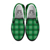 St. Patrick's Day Shamrock Plaid Print Pattern Black Slip On Shoes-grizzshop