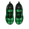 St. Patrick's Day Shamrock Plaid Print Pattern Black Sneaker-grizzshop