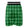 St. Patrick's Day Shamrock Plaid Print Pattern Boxing Shorts-grizzshop