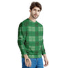 St. Patrick's Day Shamrock Plaid Print Pattern Men's Sweatshirt-grizzshop