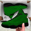 St. Patrick's Day Shamrock Print Pattern Black Basketball Shoes-grizzshop