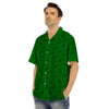 St. Patrick's Day Shamrock Print Pattern Men's Hawaiian Shirt-grizzshop