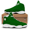 St. Patrick's Day Shamrock Print Pattern White Basketball Shoes-grizzshop