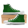 St. Patrick's Day Shamrock Print Pattern White High Top Shoes-grizzshop