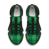 St. Patrick's Day Shamrock Tartan Print Pattern Black Gym Shoes-grizzshop