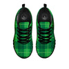 St. Patrick's Day Shamrock Tartan Print Pattern Black Sneaker-grizzshop