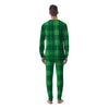 St. Patrick's Day Shamrock Tartan Print Pattern Men's Pajamas-grizzshop