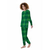 St. Patrick's Day Shamrock Tartan Print Pattern Women's Pajamas-grizzshop