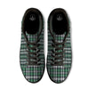 St. Patrick's Day Tartan Shamrock Print Pattern Black Low Top Sneakers-grizzshop