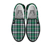 St. Patrick's Day Tartan Shamrock Print Pattern Black Slip On Shoes-grizzshop