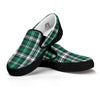 St. Patrick's Day Tartan Shamrock Print Pattern Black Slip On Shoes-grizzshop