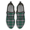 St. Patrick's Day Tartan Shamrock Print Pattern Black Walking Shoes-grizzshop