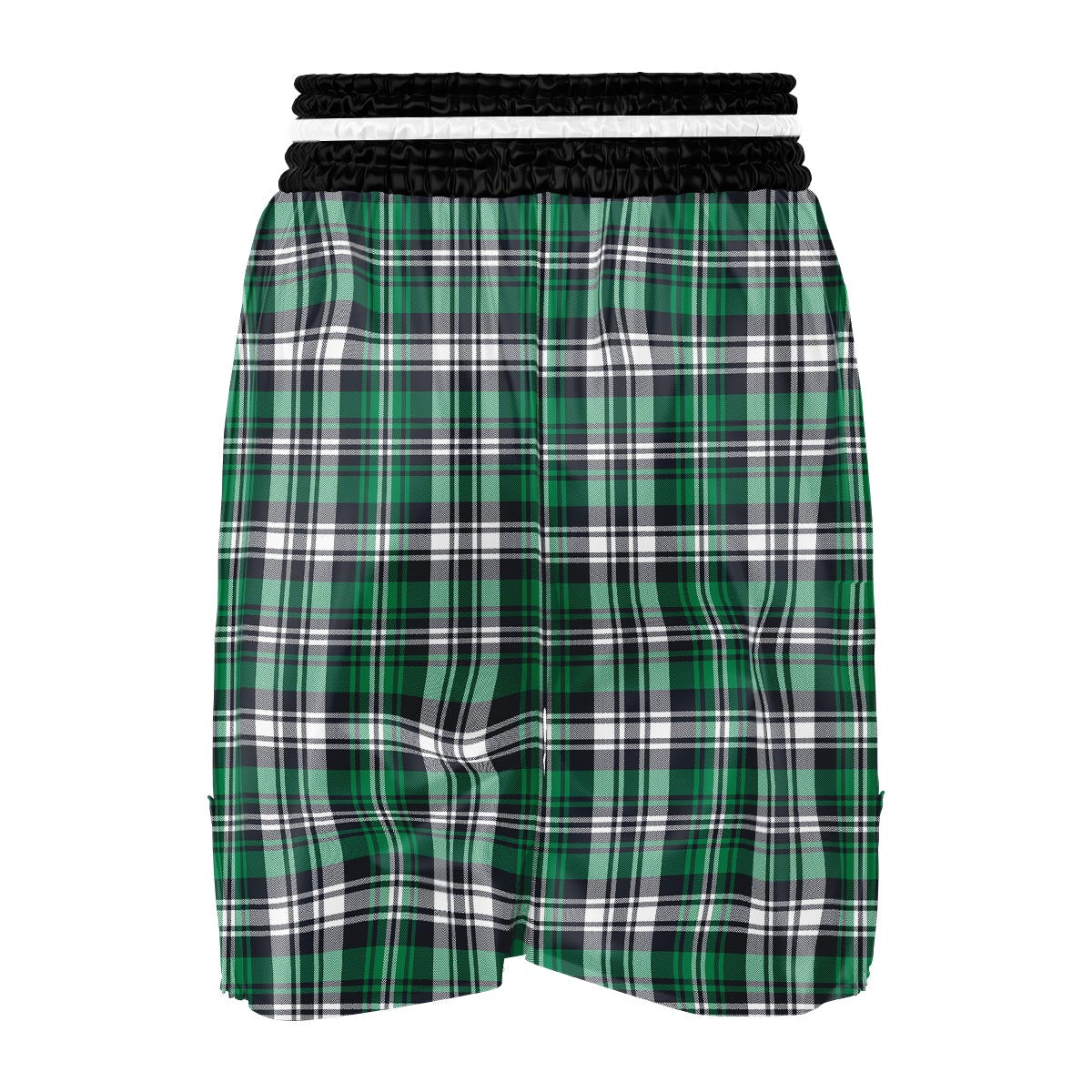 St. Patrick's Day Tartan Shamrock Print Pattern Boxing Shorts-grizzshop