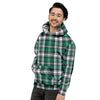 St. Patrick's Day Tartan Shamrock Print Pattern Men's Hoodie-grizzshop