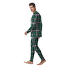 St. Patrick's Day Tartan Shamrock Print Pattern Men's Pajamas-grizzshop