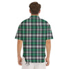 St. Patrick's Day Tartan Shamrock Print Pattern Men's Short Sleeve Shirts-grizzshop