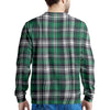 St. Patrick's Day Tartan Shamrock Print Pattern Men's Sweatshirt-grizzshop