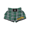 St. Patrick's Day Tartan Shamrock Print Pattern Muay Thai Boxing Shorts-grizzshop