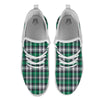 St. Patrick's Day Tartan Shamrock Print Pattern White Athletic Shoes-grizzshop