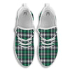 St. Patrick's Day Tartan Shamrock Print Pattern White Walking Shoes-grizzshop