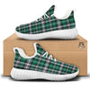 St. Patrick's Day Tartan Shamrock Print Pattern White Walking Shoes-grizzshop