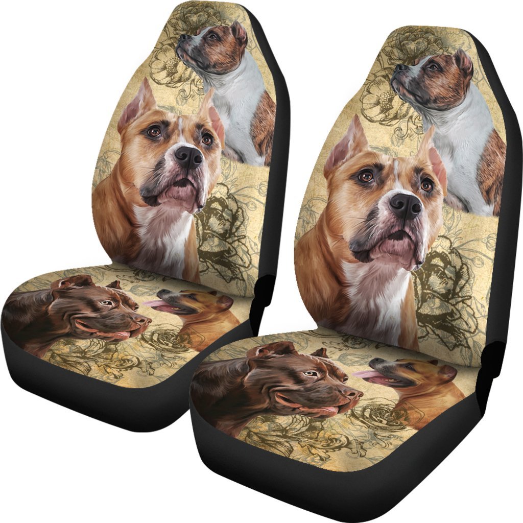 Staffordshire Bull Terrier Universal Fit Car Seat Covers-grizzshop