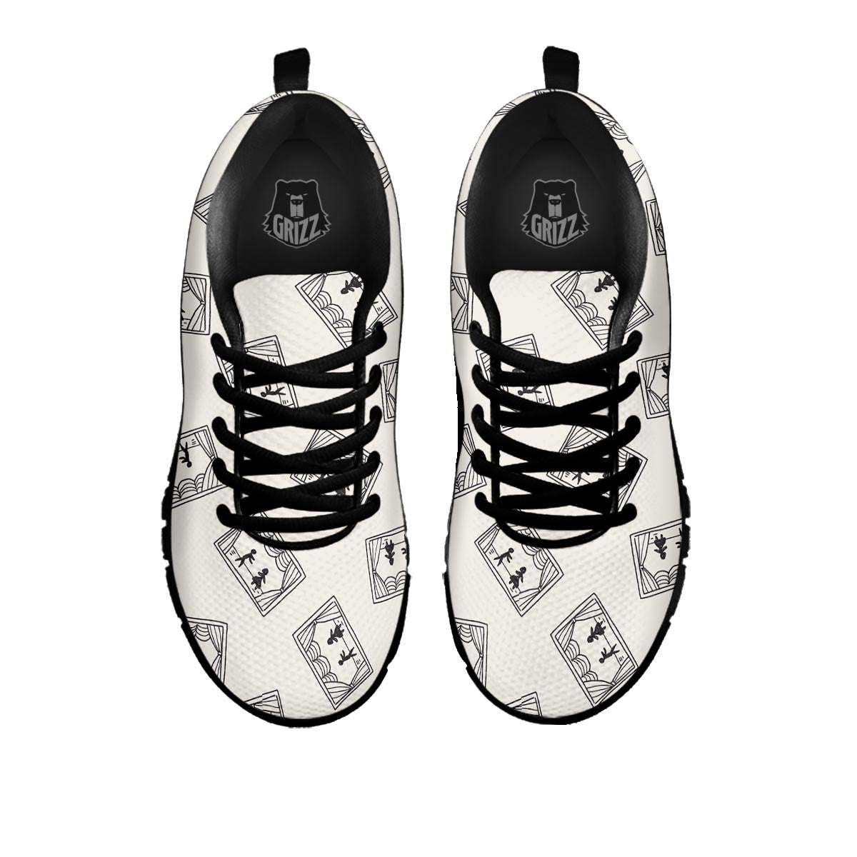 Stage Theater Print Pattern Black Sneaker-grizzshop