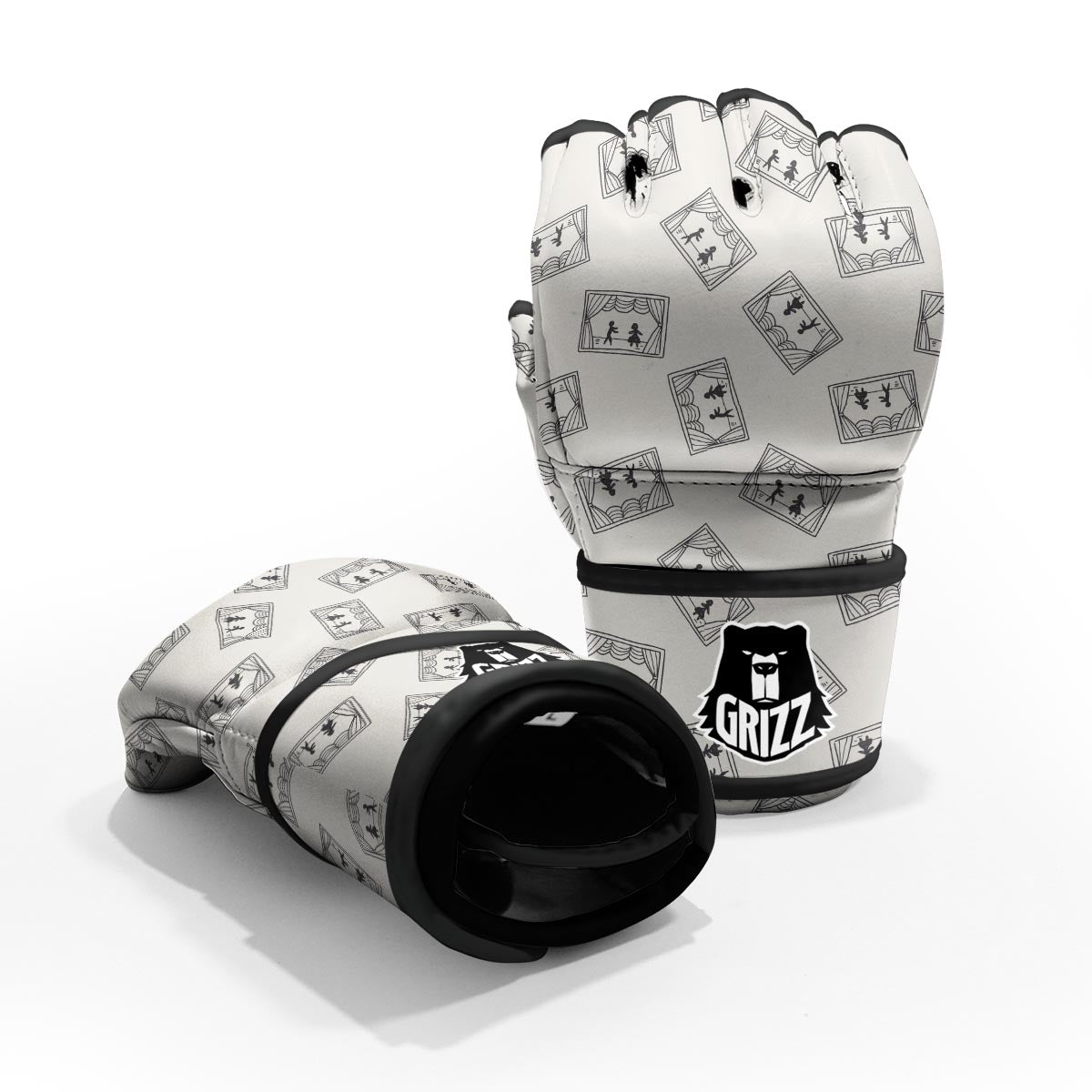 Stage Theater Print Pattern MMA Gloves-grizzshop
