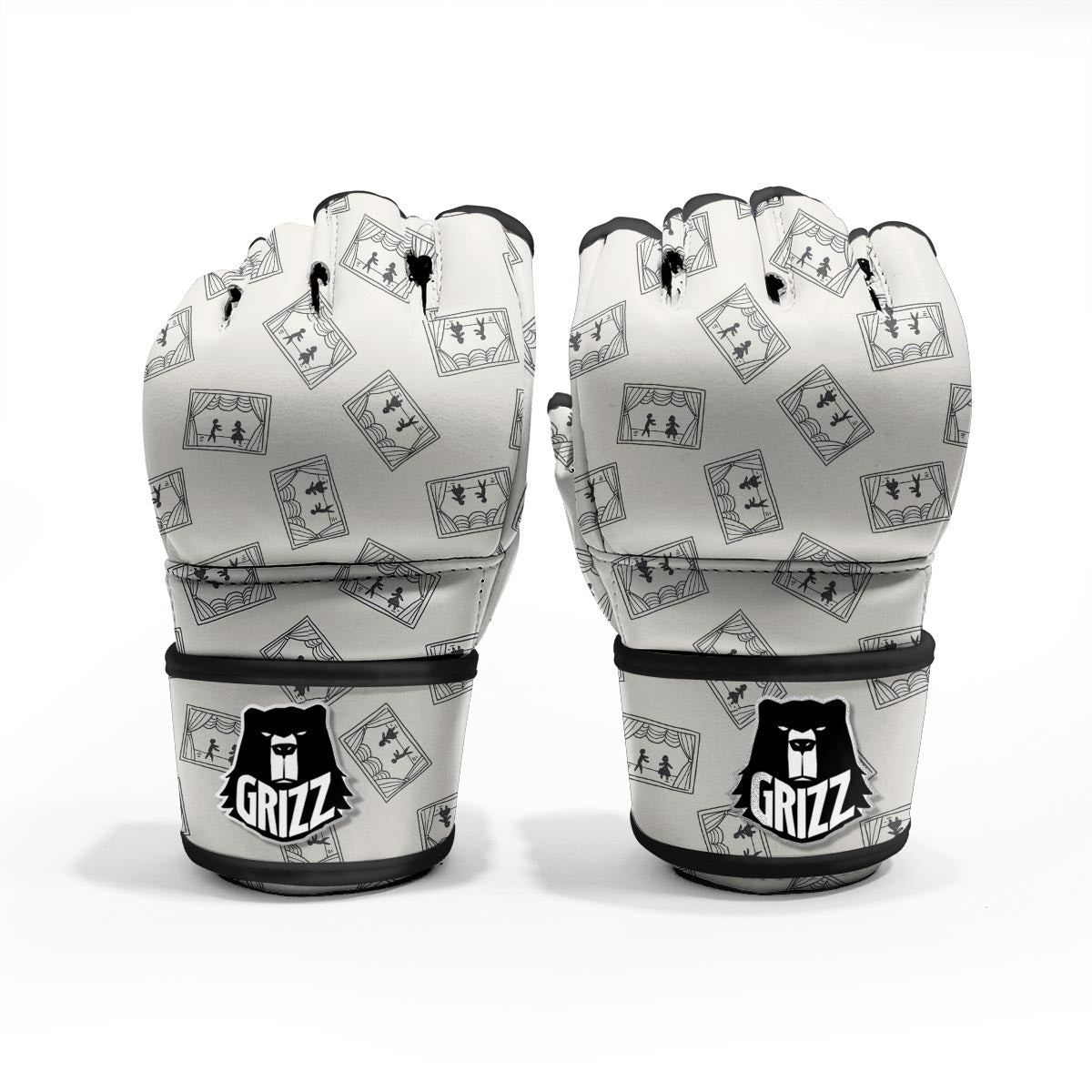 Stage Theater Print Pattern MMA Gloves-grizzshop