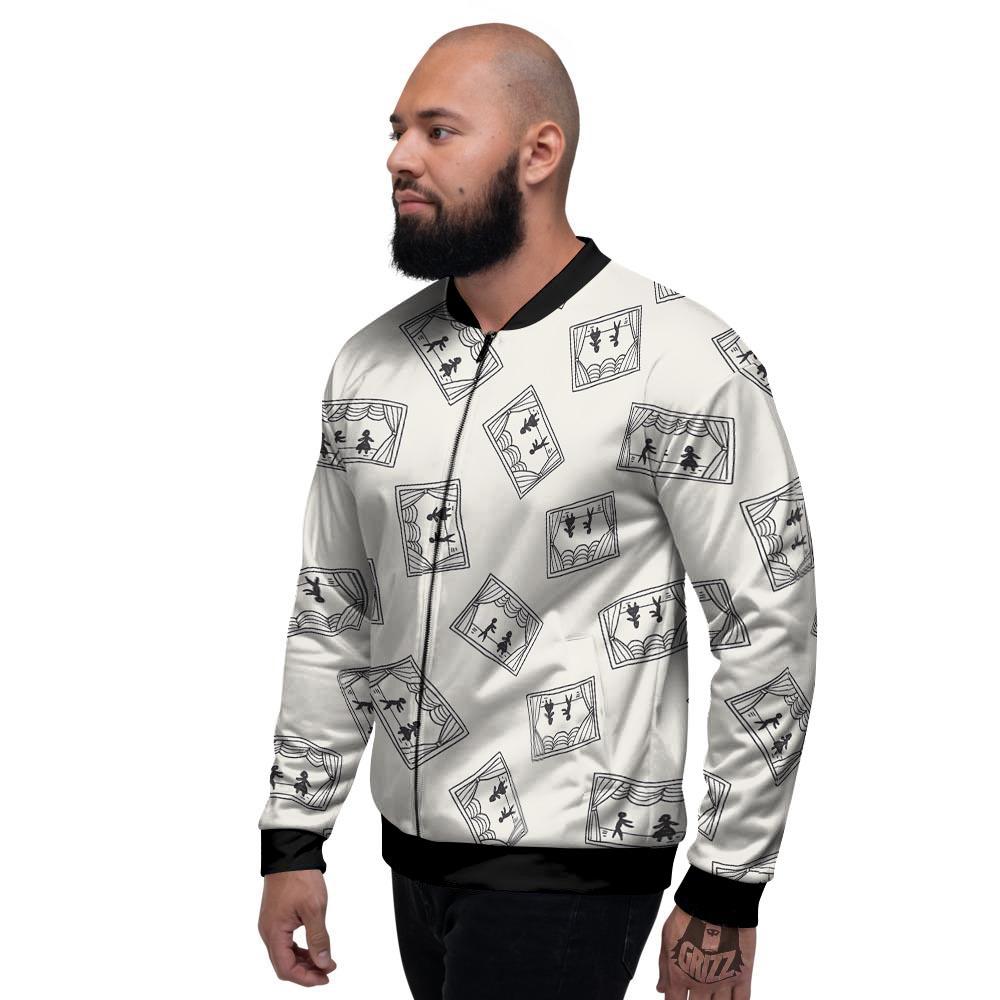 Stage Theater Print Pattern Men's Bomber Jacket-grizzshop