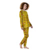 Stained Glass Mosaic Yellow Print Pattern Women's Pajamas-grizzshop