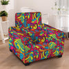 Stained Glass Psychedelic Trippy Armchair Cover-grizzshop