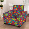 Stained Glass Psychedelic Trippy Armchair Cover-grizzshop